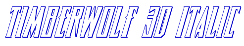 Timberwolf 3D Italic fonte